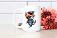 Watercolor Style Funny Cat, Transparent PNG Product Image 2