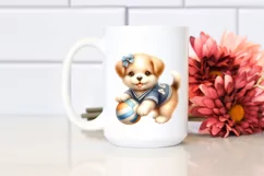Cute Baby Playing Volleyball | Clipart Product Image 2
