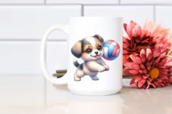 Cute Baby Playing Volleyball | Clipart Product Image 2