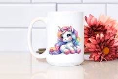 Cute Baby Unicorn with Cool Haircut | Sublimation | Clipart Product Image 2