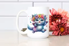 goofy Baby Cat Jumping PNG Product Image 2