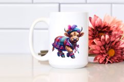 Colorful Baby Highland Cow PNG Product Image 2