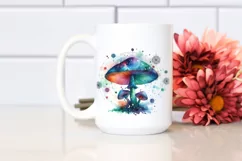 Colorful Magical Celestial Astral Mushroom PNG Product Image 2