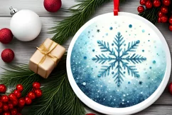 Round Christmas Ornament Sublimation|Clipart Product Image 2