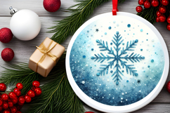 Round Christmass Ornament PNG Product Image 2