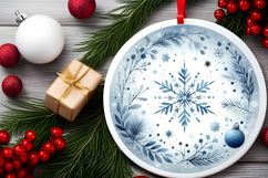 Round Christmass Ornament PNG Product Image 2