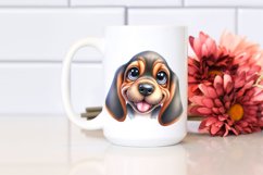 Bloodhound Goofy Smile Baby Watercolor Clipart Product Image 2