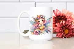 Colorful Fairy Watercolor Whimsical Clipart Product Image 2