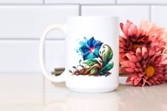 Colorful Morning Glory Stained Abstract Clipart Product Image 2