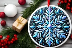Round Christmas Ornament Sublimation|Clipart Product Image 2