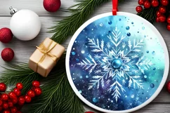 Round Christmas Ornament Sublimation|Clipart Product Image 2