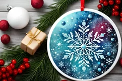 Round Christmas Ornament Sublimation|Clipart Product Image 2