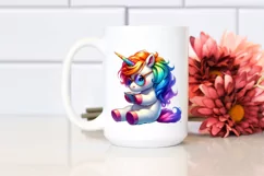 Vibrant Cute Unicorn Running PNG Product Image 2