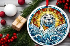 Round Christmas Ornament Sublimation|Clipart Product Image 1