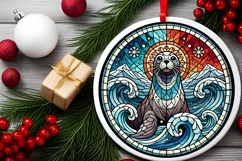 Round Christmas Ornament Sublimation|Clipart Product Image 1