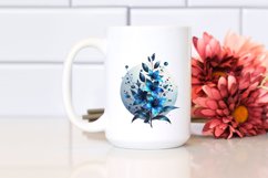 Glossy Lobelia Watercolor Clipart Product Image 2