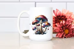 Shiny Watercolor Mushroom Splash PNG Product Image 2