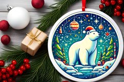 Round Christmas Ornament Sublimation|Clipart Product Image 2