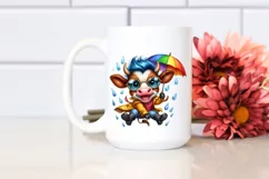 Cute Baby Cow Jumping PNG Product Image 2