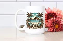 Vintage Tropical Island Beach Chairs | Clipart Product Image 2