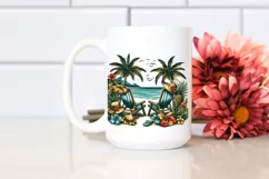 Vintage Tropical Island Beach Chairs | Clipart Product Image 2