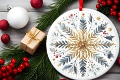 Round Christmas Ornament Sublimation|Clipart Product Image 2