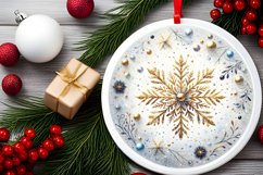 Round Christmas Ornament Sublimation|Clipart Product Image 2