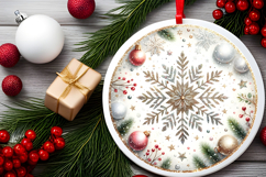 Round Christmass Ornament PNG Product Image 2