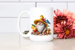Digital Gnome Beach Wear Yellow Hat Cocktail | Clipart Product Image 2