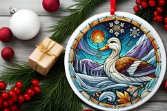 Round Christmas Ornament Sublimation|Clipart Product Image 1