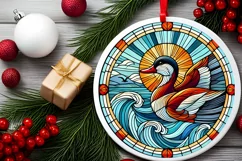 Round Christmas Ornament Sublimation|Clipart Product Image 1