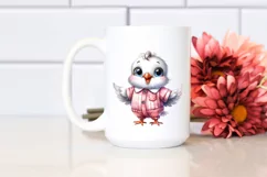 Standing Excited Baby Dove Clipart Product Image 2