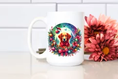 Retro Christmass Dog PNG Product Image 2