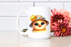 Funny Chick Portrait Sun Hat | Sublimation | Clipart Product Image 2