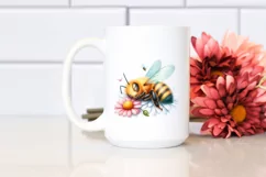 Colorful Baby Bee Sleeping | Sublimation | Clipart Product Image 2