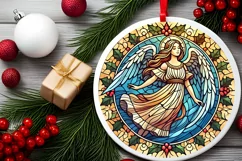 Round Christmas Ornament Sublimation|Clipart Product Image 1