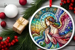 Round Christmas Ornament Sublimation|Clipart Product Image 1