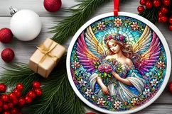 Round Christmas Ornament Sublimation|Clipart Product Image 1