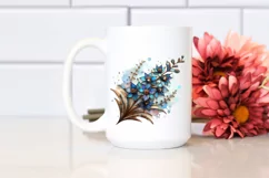 Detailed Small Wooden Sticker Flower Sublimation Clipart Product Image 2
