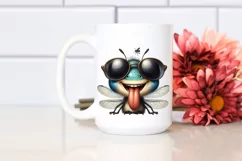 Detailed Dragonfly Funny Sunglasses Tongue Product Image 2