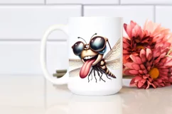 Detailed Dragonfly Funny Sunglasses Tongue Product Image 2
