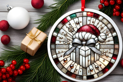 Round Christmass Ornament PNG Product Image 2