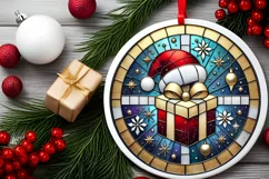 Round Christmas Ornament Sublimation|Clipart Product Image 2