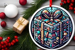 Round Christmass Ornament PNG Product Image 2