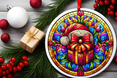 Round Christmass Ornament PNG Product Image 2
