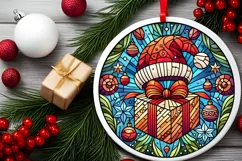 Round Christmas Ornament Sublimation|Clipart Product Image 2