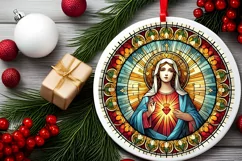 Round Christmas Ornament Sublimation|Clipart Product Image 1