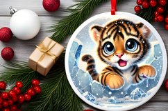 Round Christmas Ornament Sublimation|Clipart Product Image 2