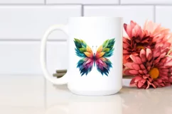 Vibrant Butterfly with Flowers, PNG Product Image 2