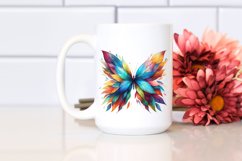 Vibrant Butterfly with Flowers, PNG Product Image 2